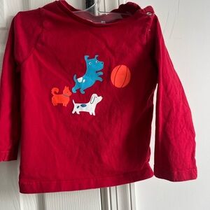 Red Kids Shirt with Animal Print Jacadi 24mos